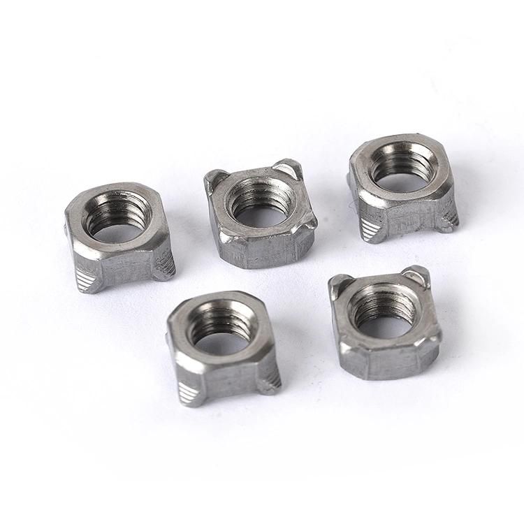 M2.5-M160, 1/4′′-4′′ High Quality Steel Iron Welding Nut 304 316 M20 Square / Hex Weld Nut