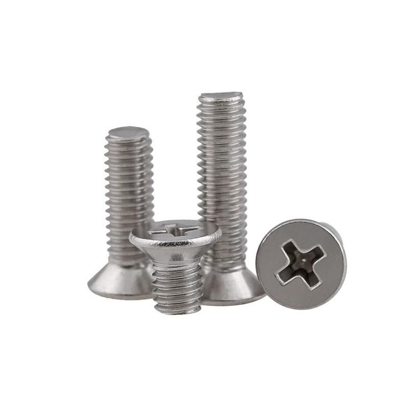 High Quality Cross Recessed Countersunk Head Screws Stainless Steel DIN965 Philips Flat Head Machine Screw GB819-85