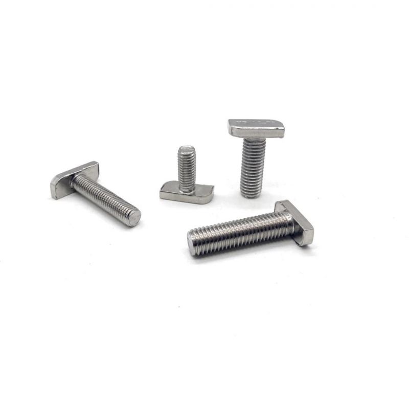304 316 Stainless Steel M6 M8 M10 T Head Bolts for Aluminum Profile