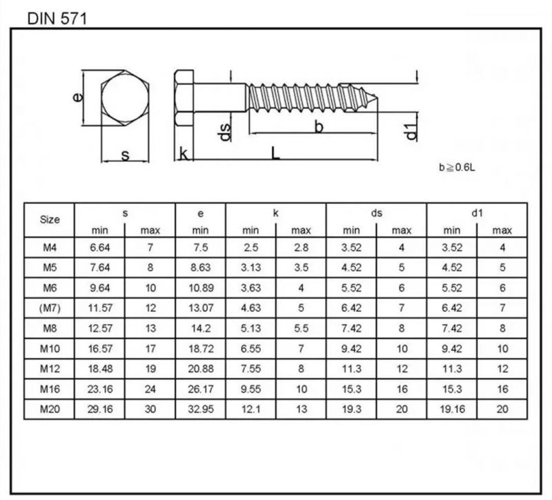 Pernos De Anclaje PARA Madera Wood Screws
