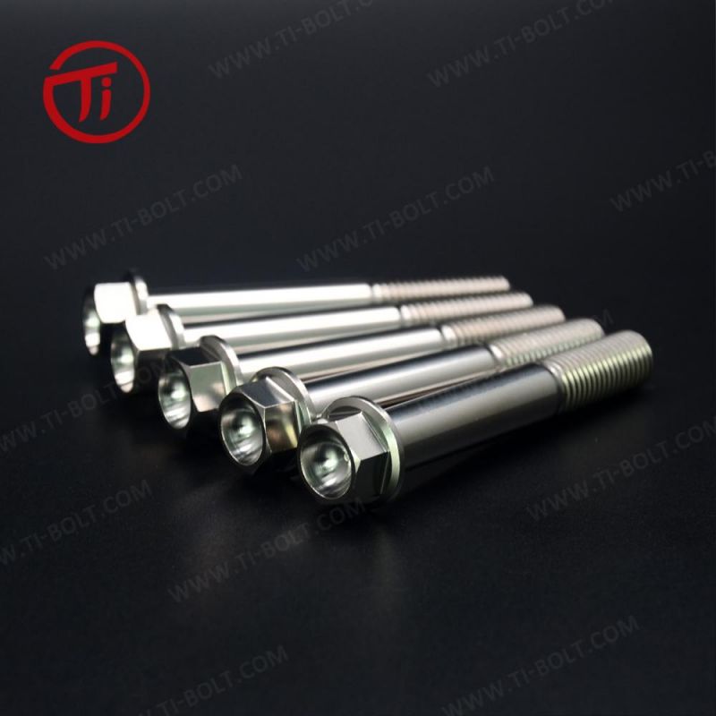 Titanium Hex Flange Head Bolts M8× 1.25p Forged Bolts