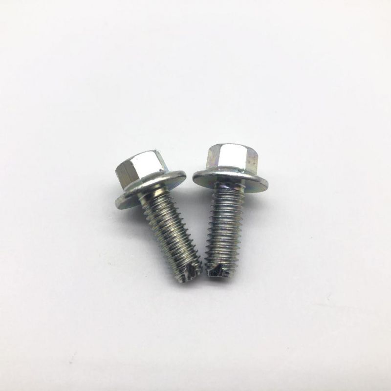 Hexagon Flange Removing Scraps Bolts Flange Screw M6X16