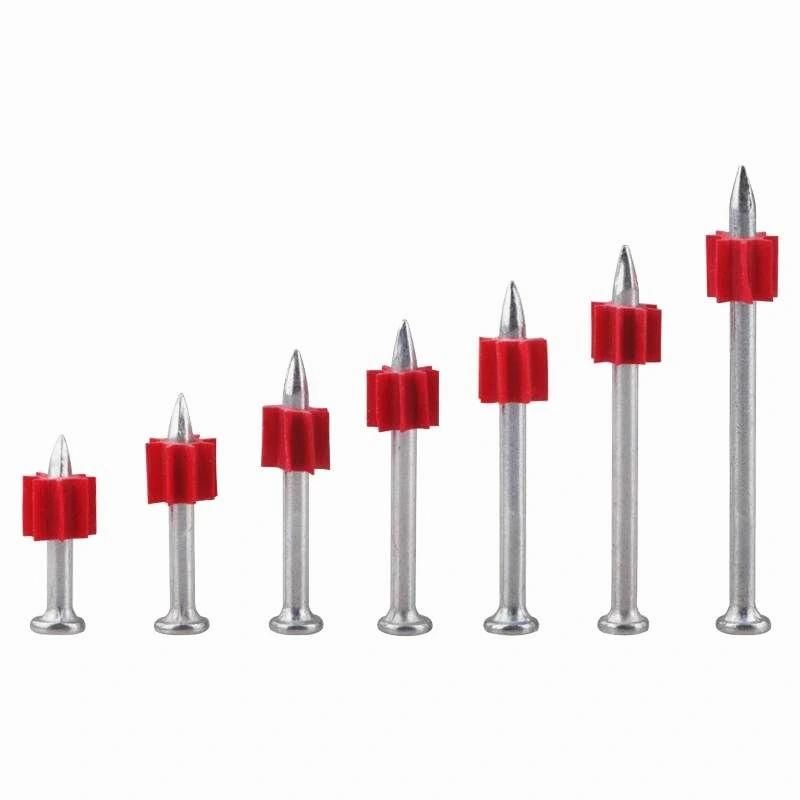 Low Carbon Steel Polished Gun Shooting Nails Drive Pins with Red Buffer