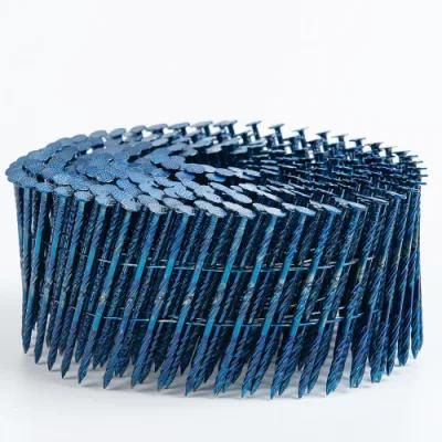Blue Painted Screw Shank Nail in Rolls