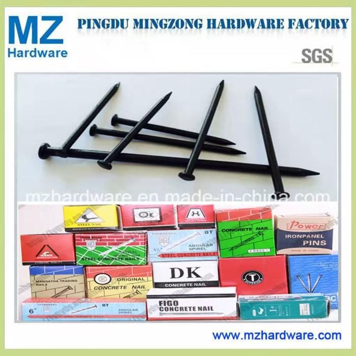 Electro Galvanized Spiral Screw Shank Concrete Steel Nail