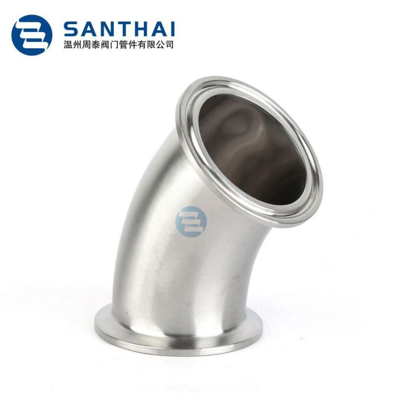 Sanitary Elbow China Chemical Equipment Petroleum Equipment Stainless Steel Sanitary Elbow