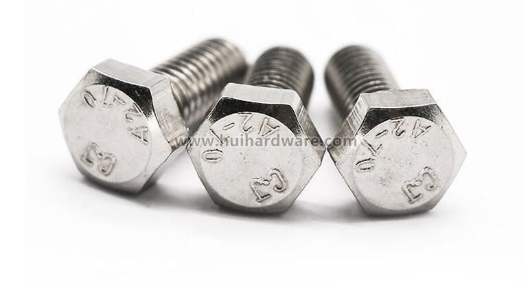 304 DIN933 Hex Bolts Hex Wood Screw