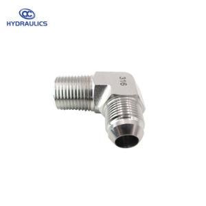 Stainless Steel Male Jic to Male NPT Adapters 90 Degree Elbow Fittings