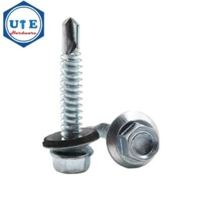 DIN7504-K Hex Washer Head Self Drilling Screws Carbon Steel Screw