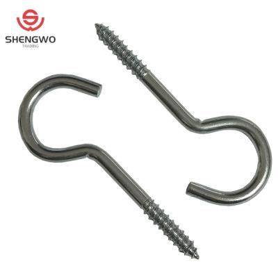 High Quality Carbon Steel Furniture Hanging Open Eye Hook Screws