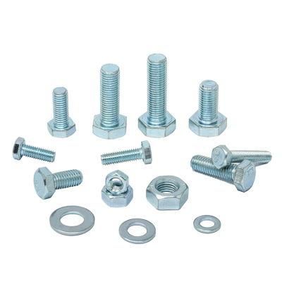 DIN934 Zinc Plated Screw Bolts Hex Head Bolts and Nuts Hex Head Bolts