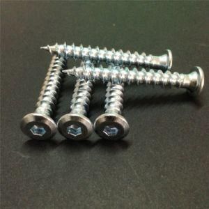 Blue Zinc Carbon Steel Flat Head Self Tapping Screw 6*50