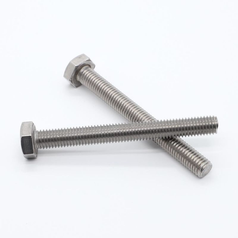 Stock DIN 933 DIN 931 Fasteners Ss201 SS304 SS316 Stainless Steel Hex Bolt