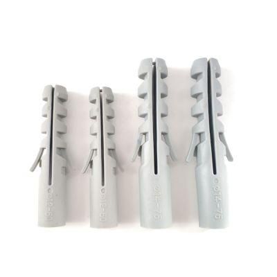 Straight Through Wall Plug Expanding Plastic Wall Screw Anchors for Window Hardware Fasteners
