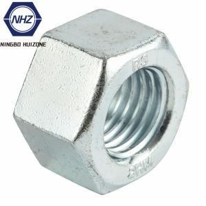 ASTM A194 2h 2hm High Tensile Carbon Steel Nut Blue White Zinc Coating Hex Nut