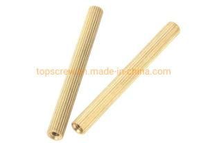 Brass Knurled Long Nut for Connection of Lines