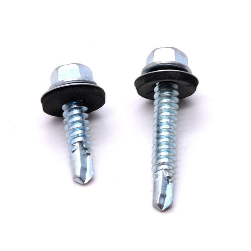 Galvanized Hex Self Drilling Screws Roofing Plating Color Hexagon Self Drilling Screw for Wood