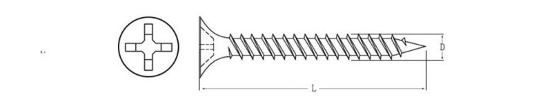 Zinc Coated/Black-Phosphated Bugle Head pH Recess Framing Nails /Gypsum Screw / Drywall Screws for Drywall to Metal