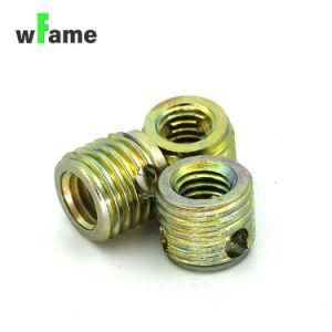 Brass Yellow Zinc Steel 3 Hole Type 307h 308h Flange Self Tapping Threaded Insert