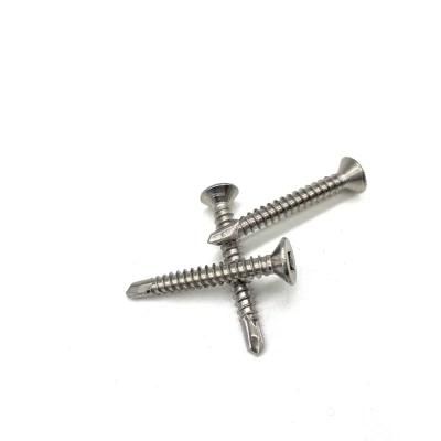 SS304 SS316 Stainless Steel Countersunk Square Groove Head Self Drilling Screw