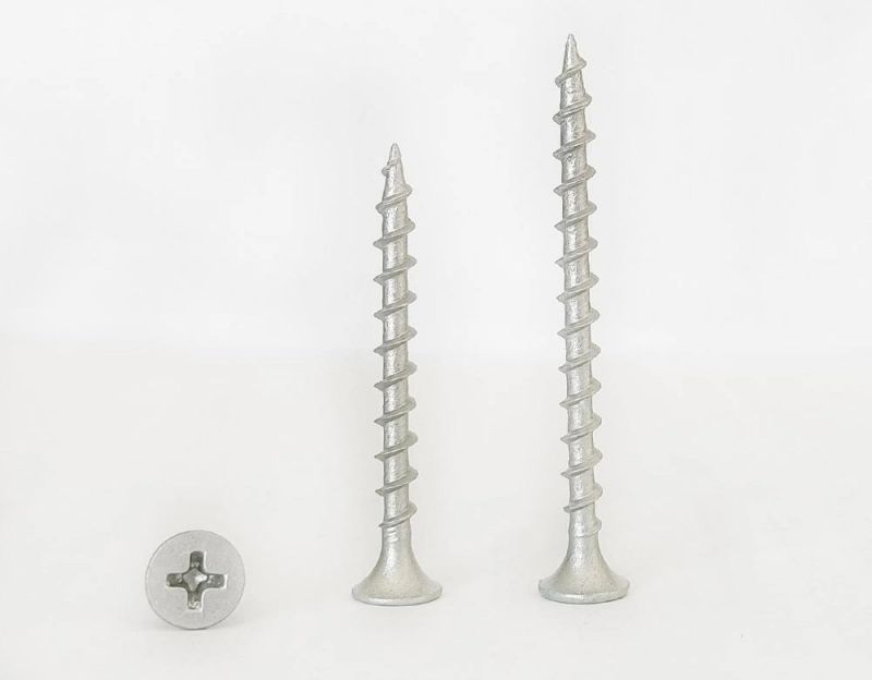 Bugle Head Deck Screw Coarse Thread Fasteners Silver Dacromet Drywall Nail / Decking Screw Made in China