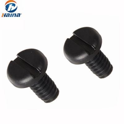 Stock DIN85 Black Pan Head Slotted Machine Screws