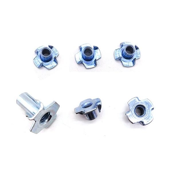 Zinc Plated Carbon Steel Tee Nut with 4 Prong
