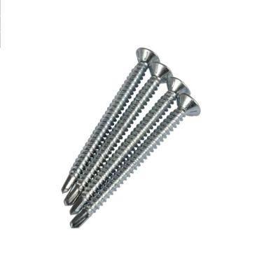 Phillips Drive Countersunk Zinc Plated Self Drilling Screw Drilling Point Screw
