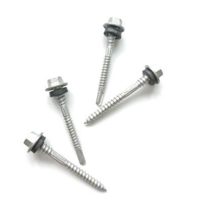 C1022 Hex Big Flange Head Knurled Self Drilling Screw with Ruspert