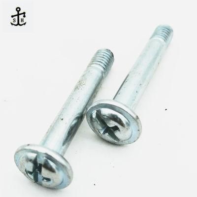 Cross Recessed Pan Head Screws with Round Washer Zinc Plated