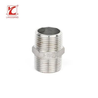 Pipe Fittings Stainless Steel Thread Screw Hex Nipple Connector