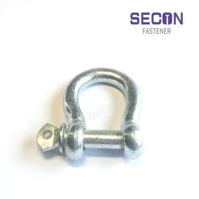 China Export Supplier G209 G210 G2130 G2150 Bow/Dee Forged Anchor Shackle with Screw/Round Blue Pin G80 Bolt Type Alloy Us Type
