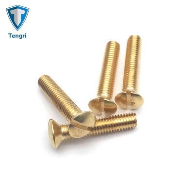 Customized Slotted Groove Screw Oval Countersunk Machine Screw Copper Screw H62 H59