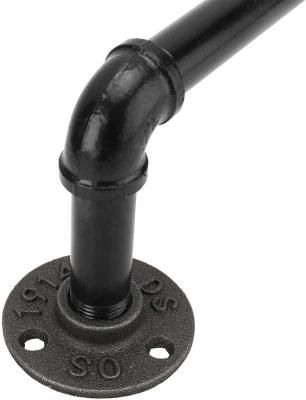Retro Furniture Pipe Fittings Black Cast Iron Thread Floor Flange 1/2&quot; 3/4&quot; Pipe Fittings