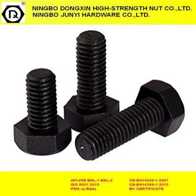 12.9 Black Fastener Hex Head Bolt Full Thread DIN933