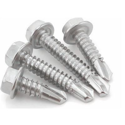 Stainless Steel Ss410 SS304 SS316 Hex Head Roofing Screw, Self Drilling Screw, Hex Head Self Tapping Roofing Screw