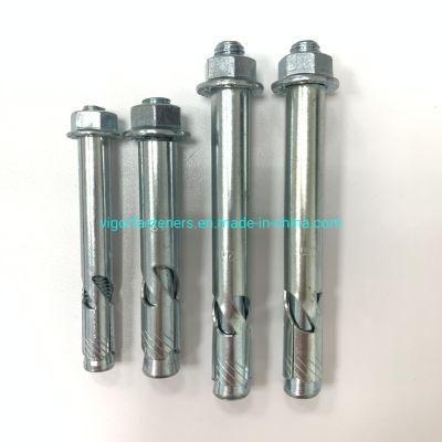 Grade 4.8 / 5.8 Zinc Plated Sleeve Anchor Galvanized Sleeve Anchors with Flange Nut Expansion Anchor Bolt Concrete Bolt for Construction