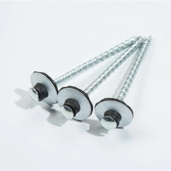 High Quality Galvanized Twisted Screw Shank Pallet Roofing Nail with Assemble Washer