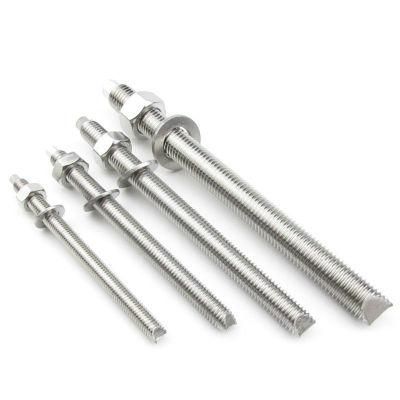 Stainless Steel Chemical Stud Anchor Bolt with Hex Nut and Washer
