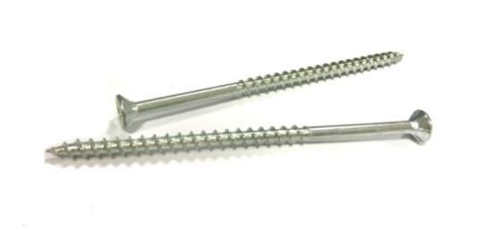Pozidriv Flat Head Chipboard Screw Double Csk Flat Full Thread C1022 Harden White Zinc Plated 4X70mm Chipboard Screw