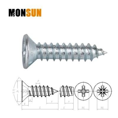DIN 7982 Flat Head Phillips Self-Tapping Screw