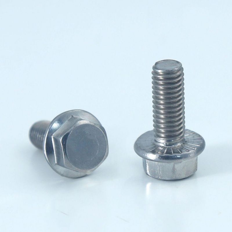 ISO4162 DIN6921 En1665 Hex Flange Bolts Screw Stainless Steel 304 316 A2 A4 Full Thread