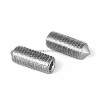 DIN914 Stainless Steel Hex Socket Set Screw with Cone Point