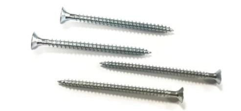 Pozidriv Flat Head Chipboard Screw Double Csk Flat Full Thread C1022 Harden White Zinc Plated 4X20mm Chipboard Screw
