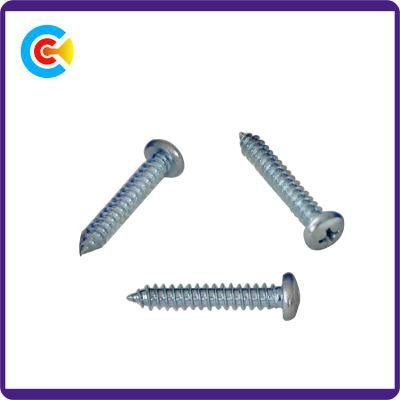 DIN/ANSI/BS/JIS Carbon-Steel/Stainless-Steel Phillips Pan Head Self Tapping Screw for Building Railway
