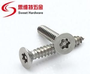 A2 Stainless Steel 304 Countersunk Flat Head Torx Pin-in Self Tapping Screws