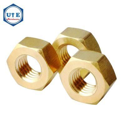 Fasteners Hardware Factory Nuts Bolts Wholesale Hexagonal Brass Copper Hex Nut DIN 934