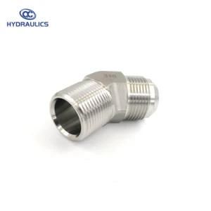 SAE 2503 Hydraulic Fittings JIC x NPT Male 45 Elbow Adapters