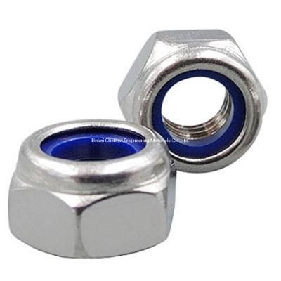 DIN 985 Carbon Steel Grade 8 10 Zinc Plated M16 Hex Nylon Insert Lock Nut