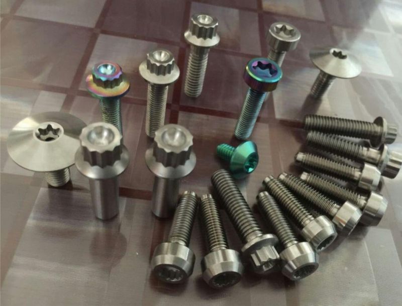 M8 X 25 Taper Allen Head Bolts Gr5 Titanium Screws for Motor